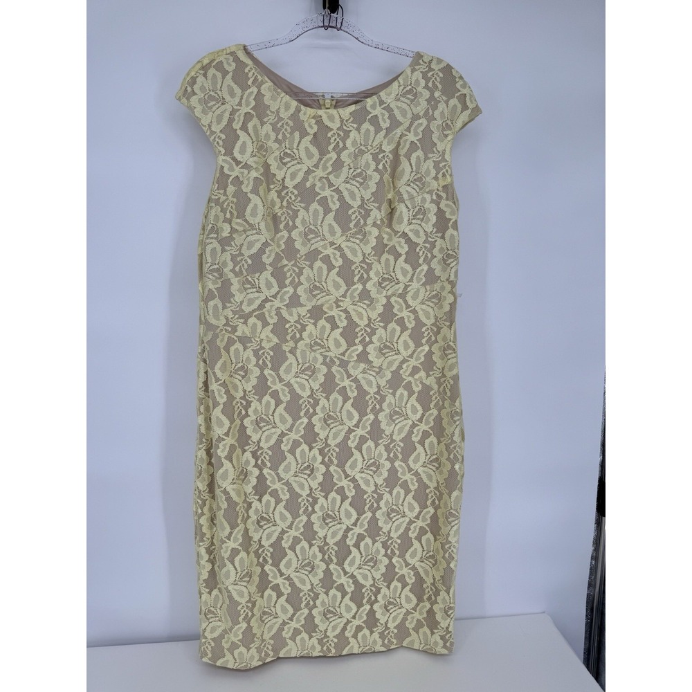 Dressbarn Dress Barn Collection Lace Wedding Yellow Party Womens Sz 16 Org $60